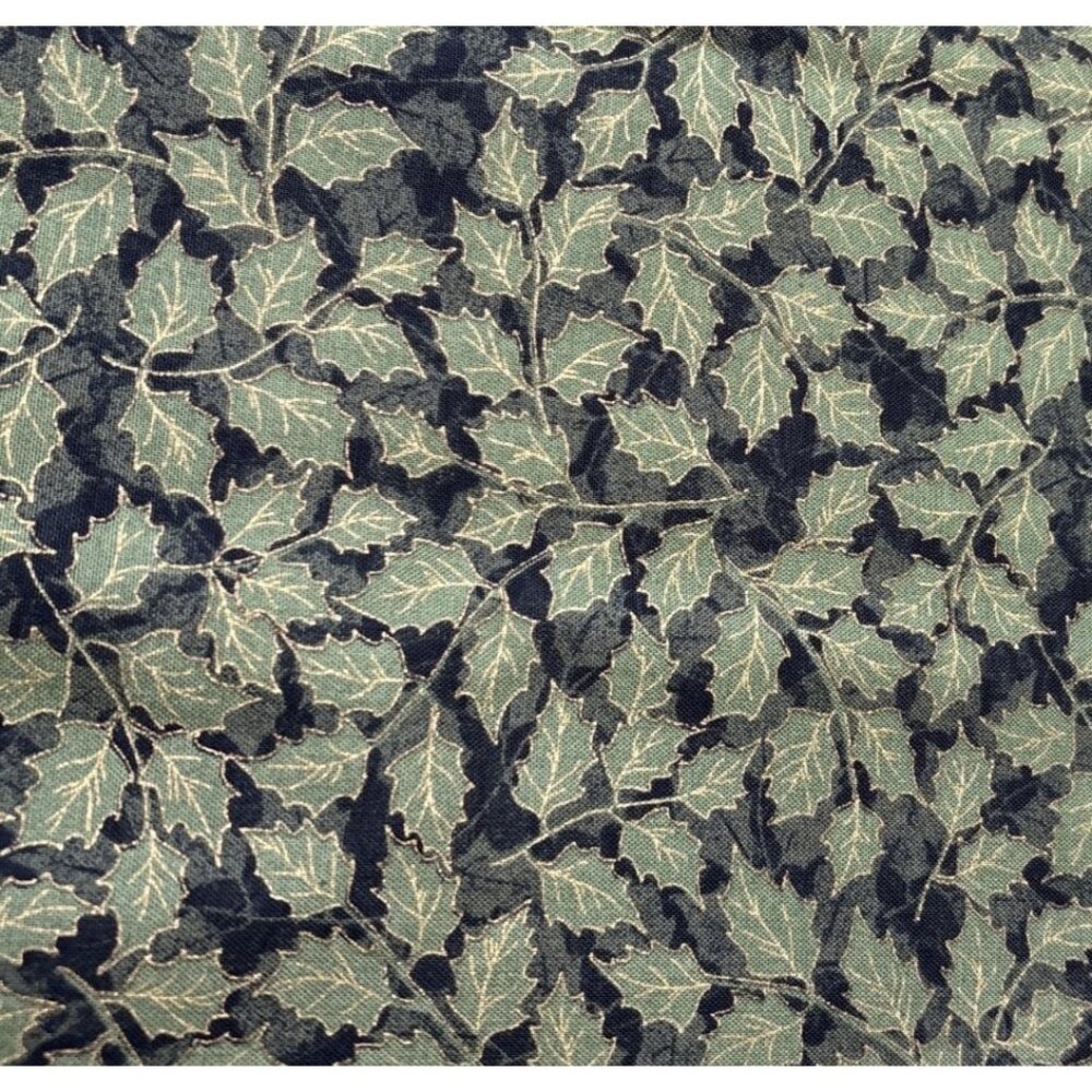 Let It Glow Moda Green Holly Cotton Fabric 1/2 yard x 44"